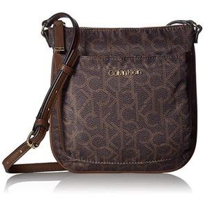 NWT Calvin Klein Abby Nylon North/South Crossbody